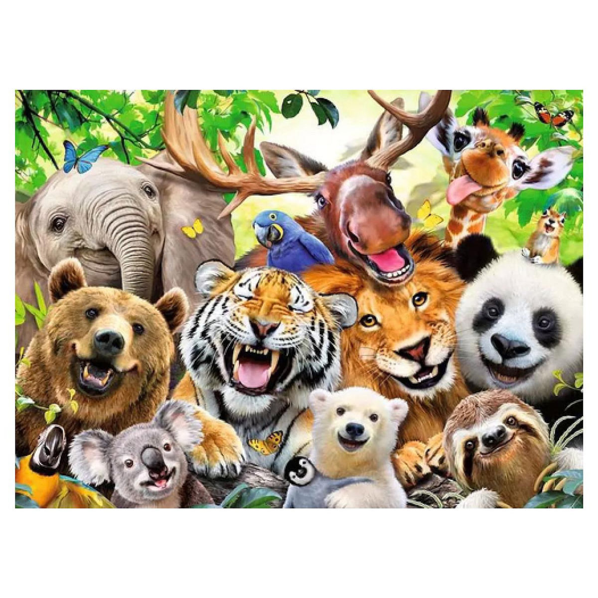 RAVENSBURGER puzzle 300 pièces - selfie des animaux sauvages