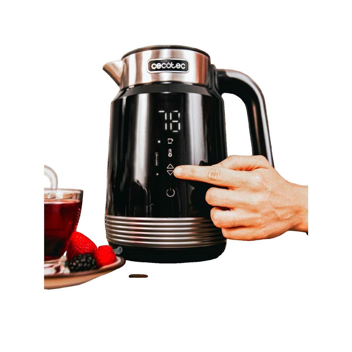 CECOTEC Bouilloire électrique Cecotec ThermoSense 600 Touch Réglage Température 40-100°C 1,7L
