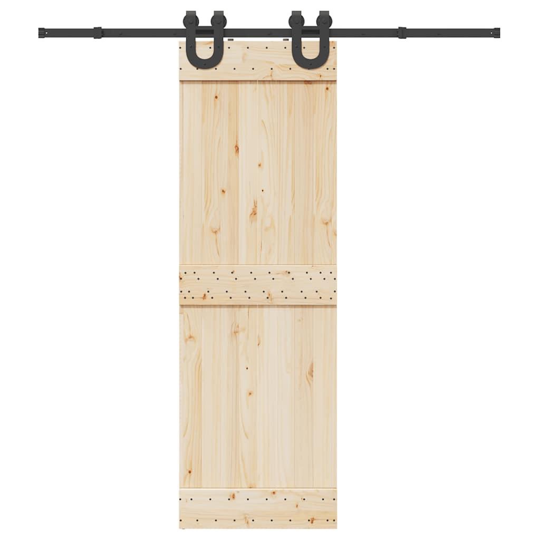 VIDAXL Kit de quincaillerie de porte coulissante 200 cm Acier Noir