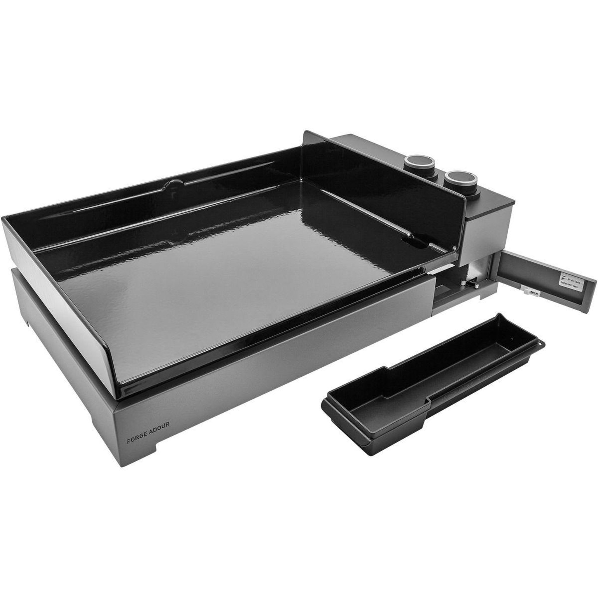Voir la diapositive 4 : FORGE ADOUR Plancha gaz premium acier 60 ng à poser, 58.5x40.5 cm