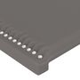 Voir la diapositive 5 : VIDAXL Tete de lit avec oreilles Gris 163x16x118/128 cm Similicuir
