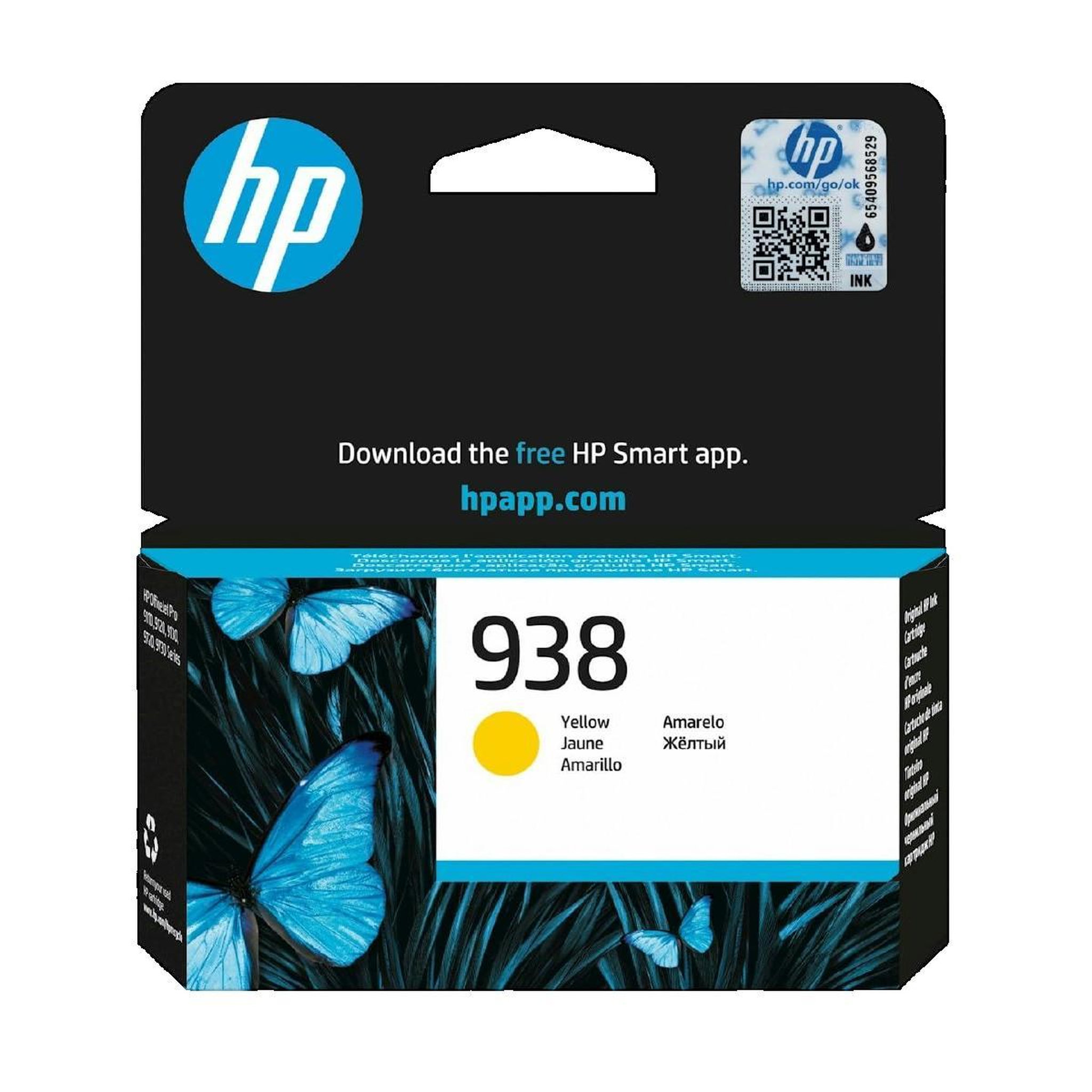 Voir la diapositive 2 : HP Cartouche d'encre HP 938 Jaune