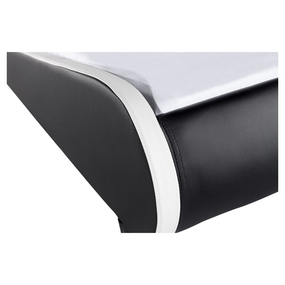 Lit avec sommier et tête de lit LED en PU 160x200 cm NEON