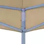 VIDAXL Toit de tente de reception 4x3 m Beige 270 g/m^2