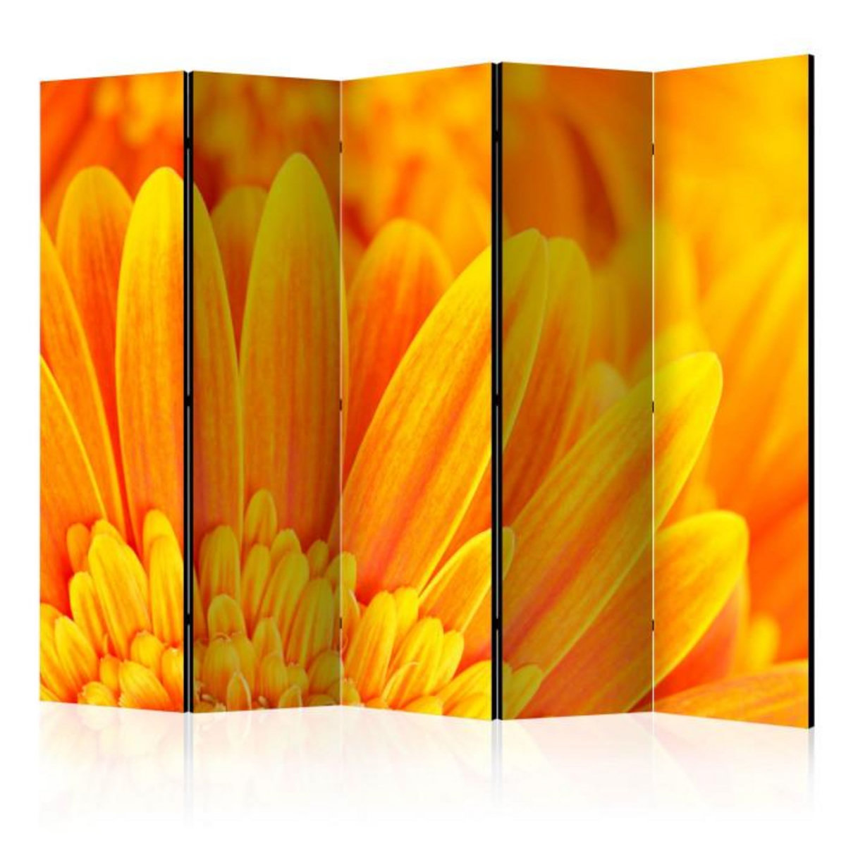 Paris Prix Paravent 5 Volets  Yellow Gerbera Daisies  172x225cm