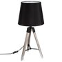 ATMOSPHERA Lampe en bois trépied Runo - H. 58 cm - Noir