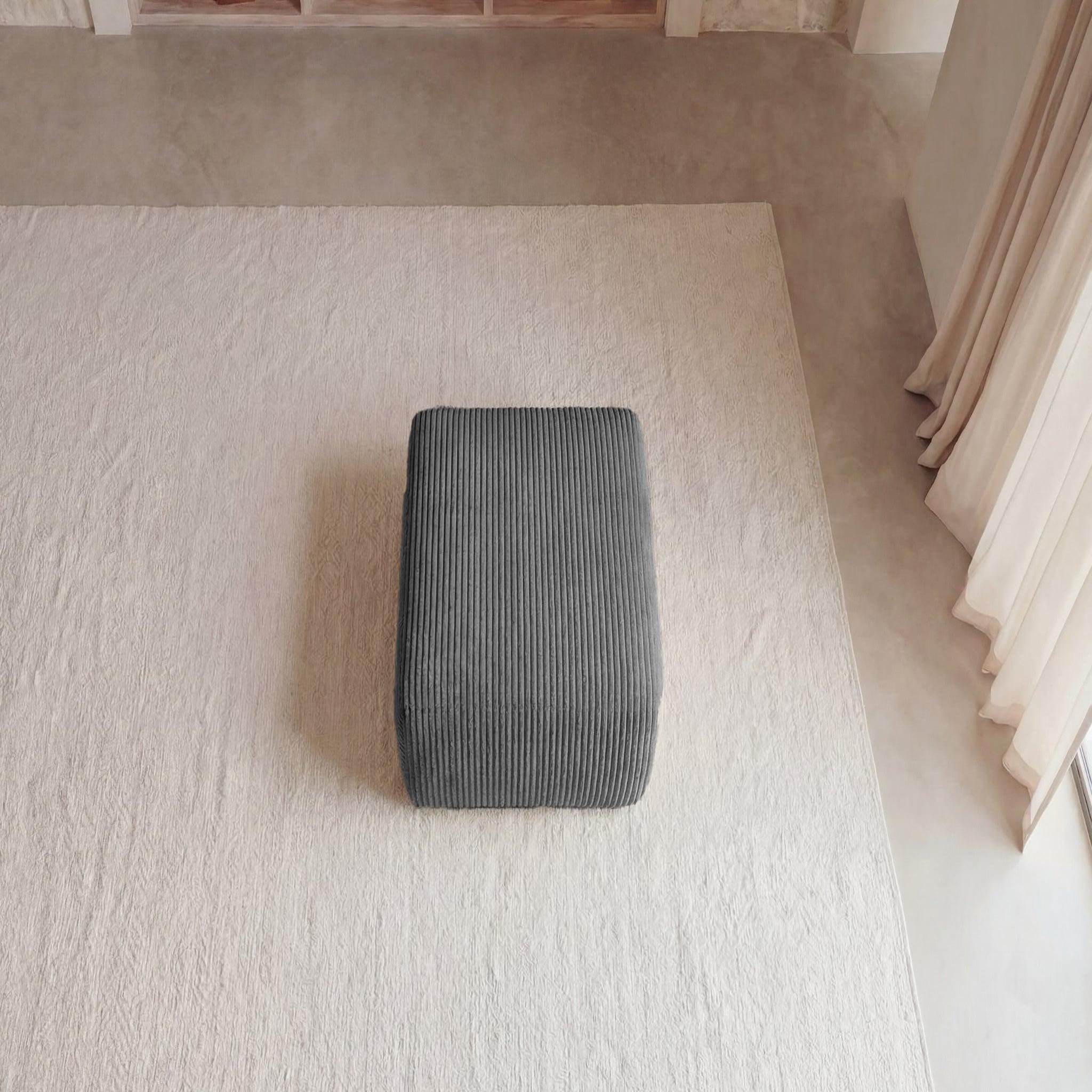 Voir la diapositive 5 : CASANOVA PARIS Elvis - pouf en gros velours côtelé 96x87x44