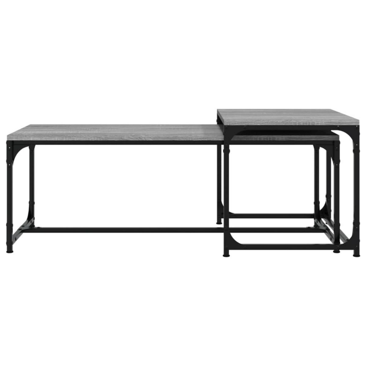 VIDAXL Tables basses 2 pcs Sonoma gris Bois d'ingenierie