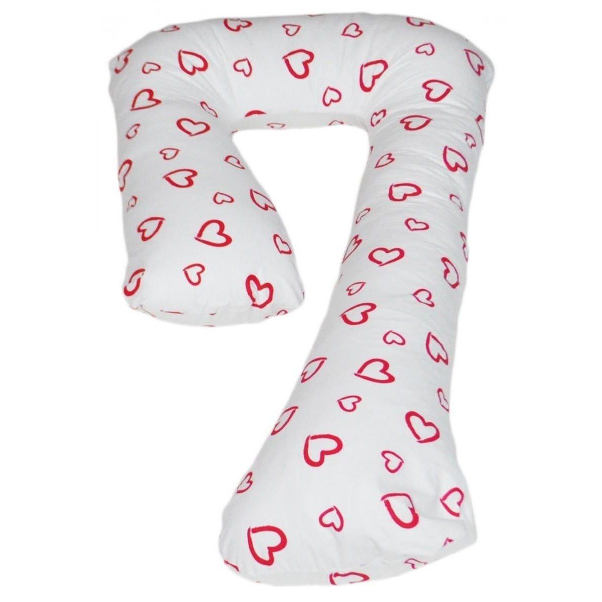 VELINDA Coussin d'accouchement pre/post natal coeurs rouges
