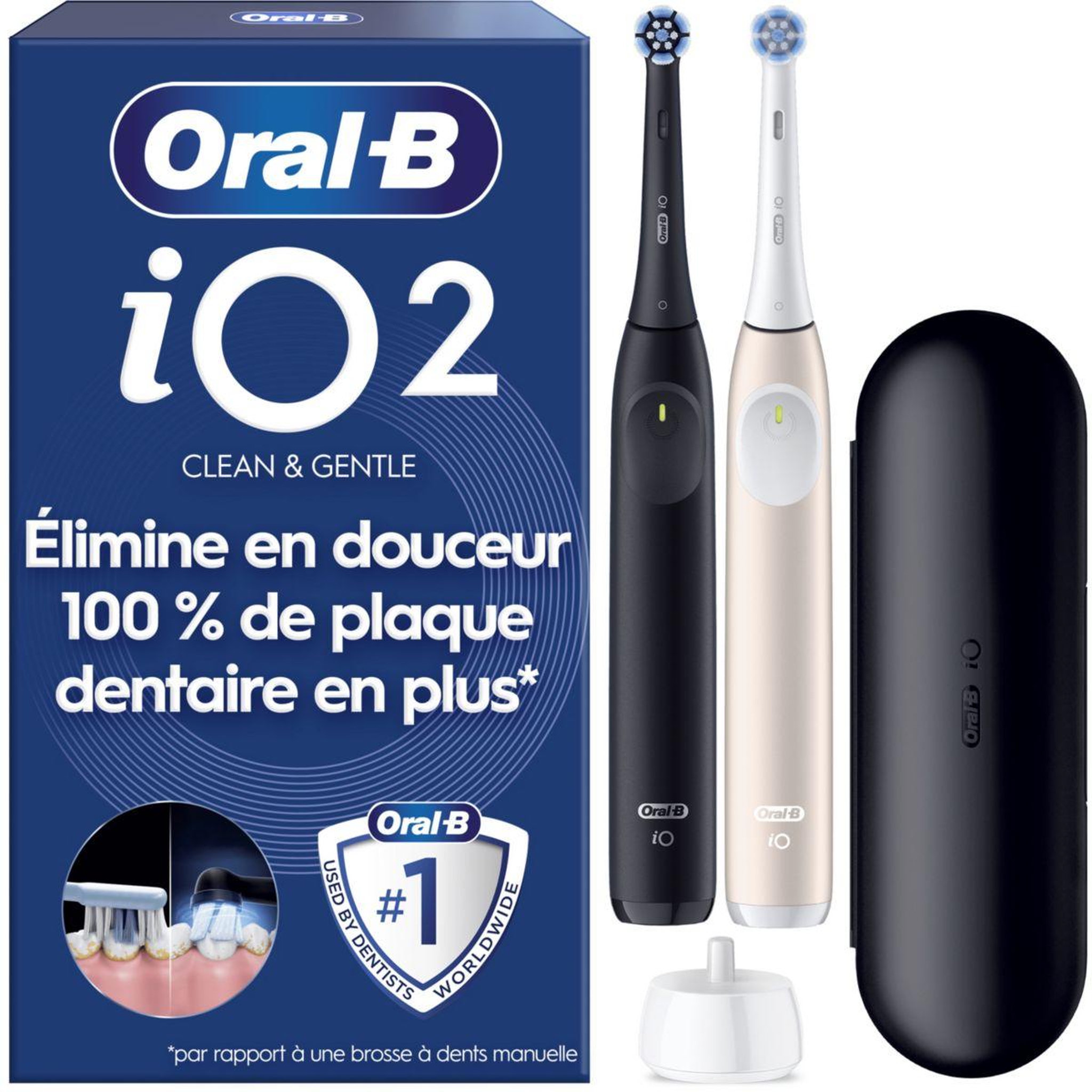 ORAL B Brosse à dents électrique io2 duo noir et rose