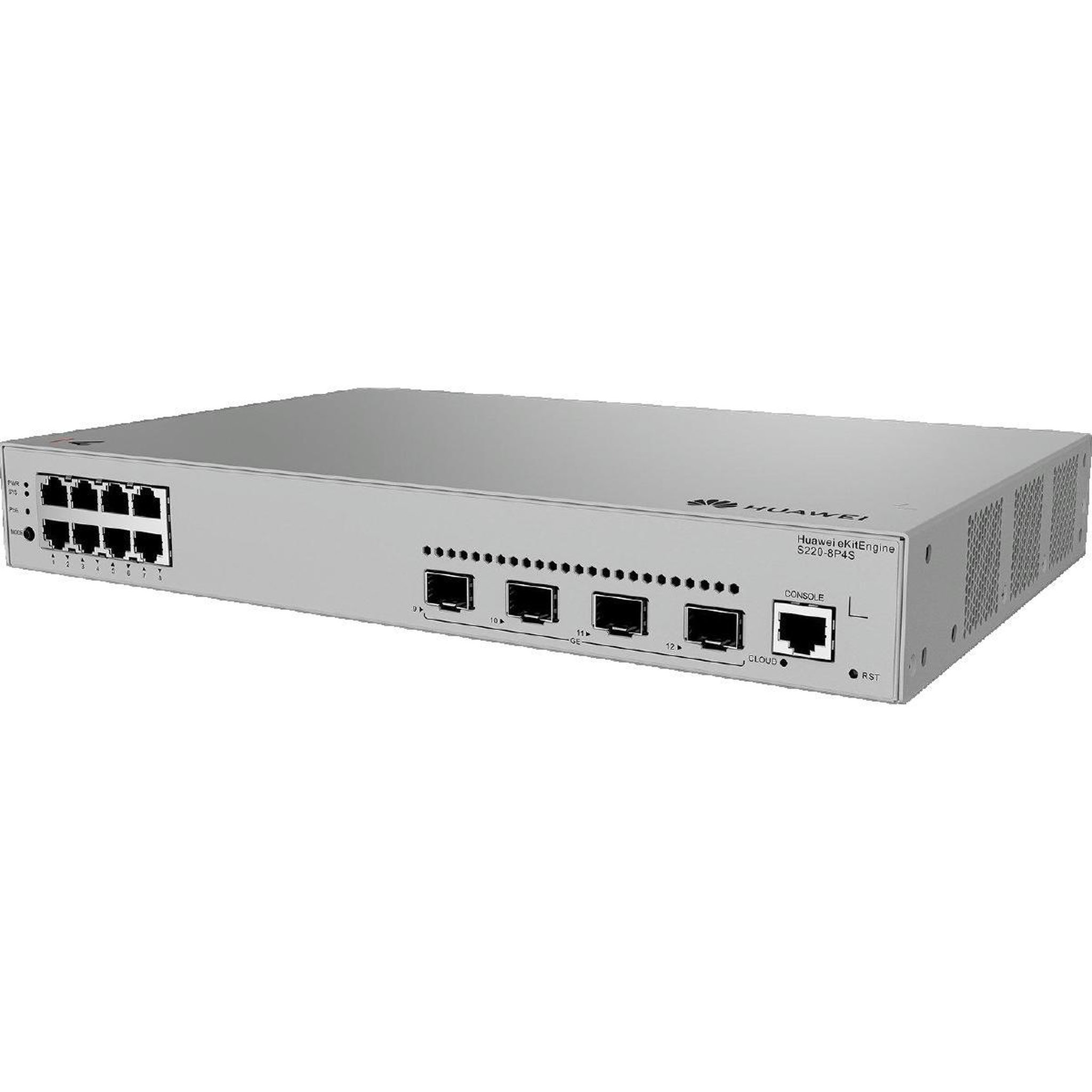 Voir la diapositive 2 : HUAWEI Switch réseau Huawei eKit S220-8P4S gris