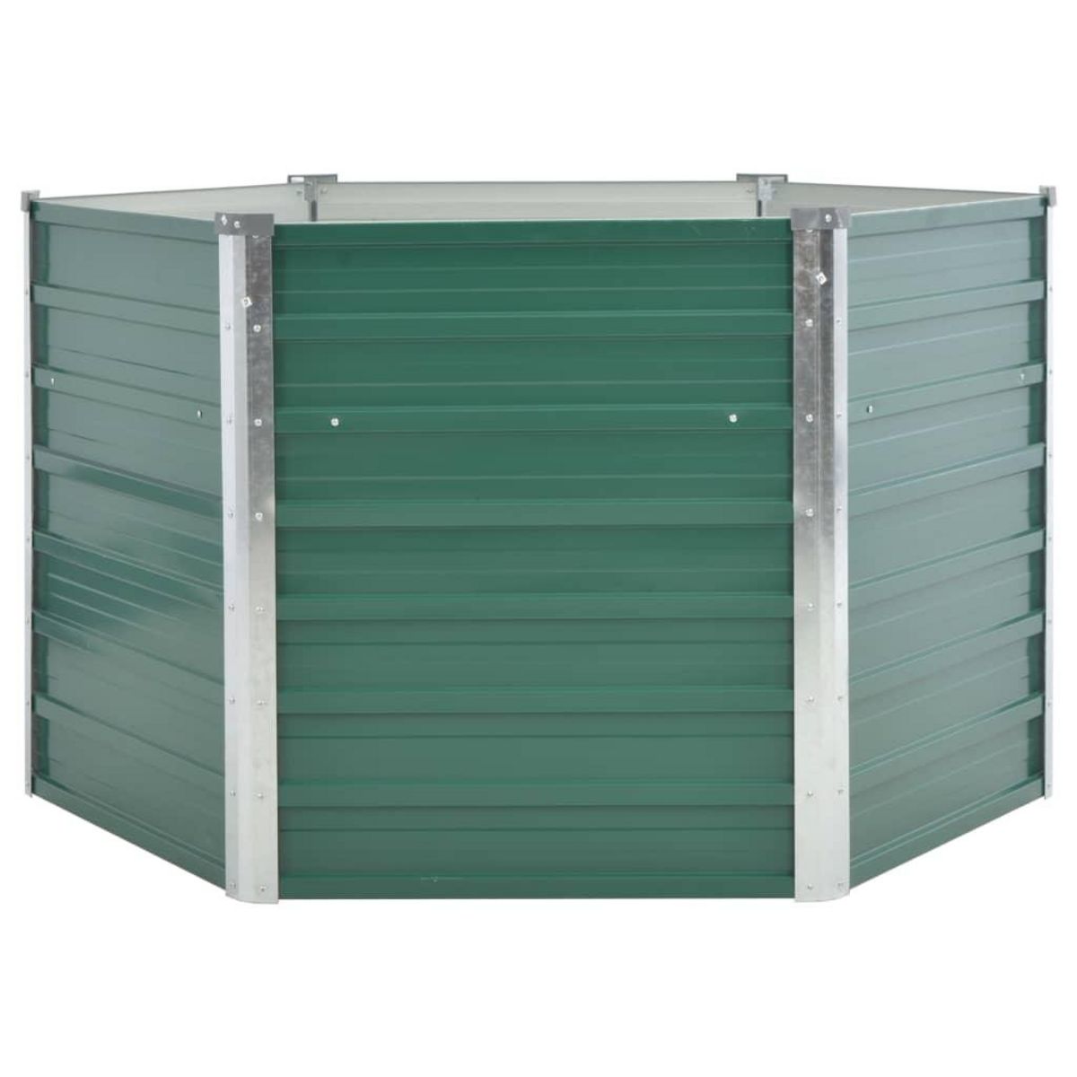 VIDAXL Lit sureleve de jardin Acier galvanise 129x129x77 cm Vert
