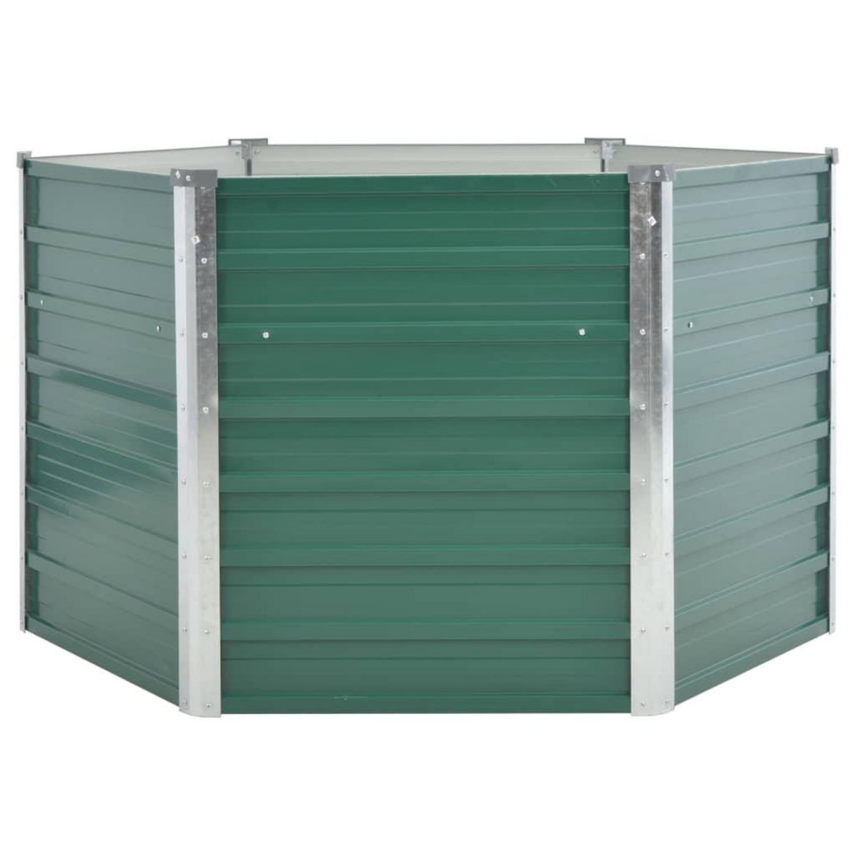 VIDAXL Lit sureleve de jardin Acier galvanise 129x129x77 cm Vert