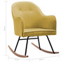 Voir la diapositive 6 : VIDAXL Chaise a bascule Jaune moutarde Velours