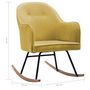 Voir la diapositive 6 : VIDAXL Chaise a bascule Jaune moutarde Velours