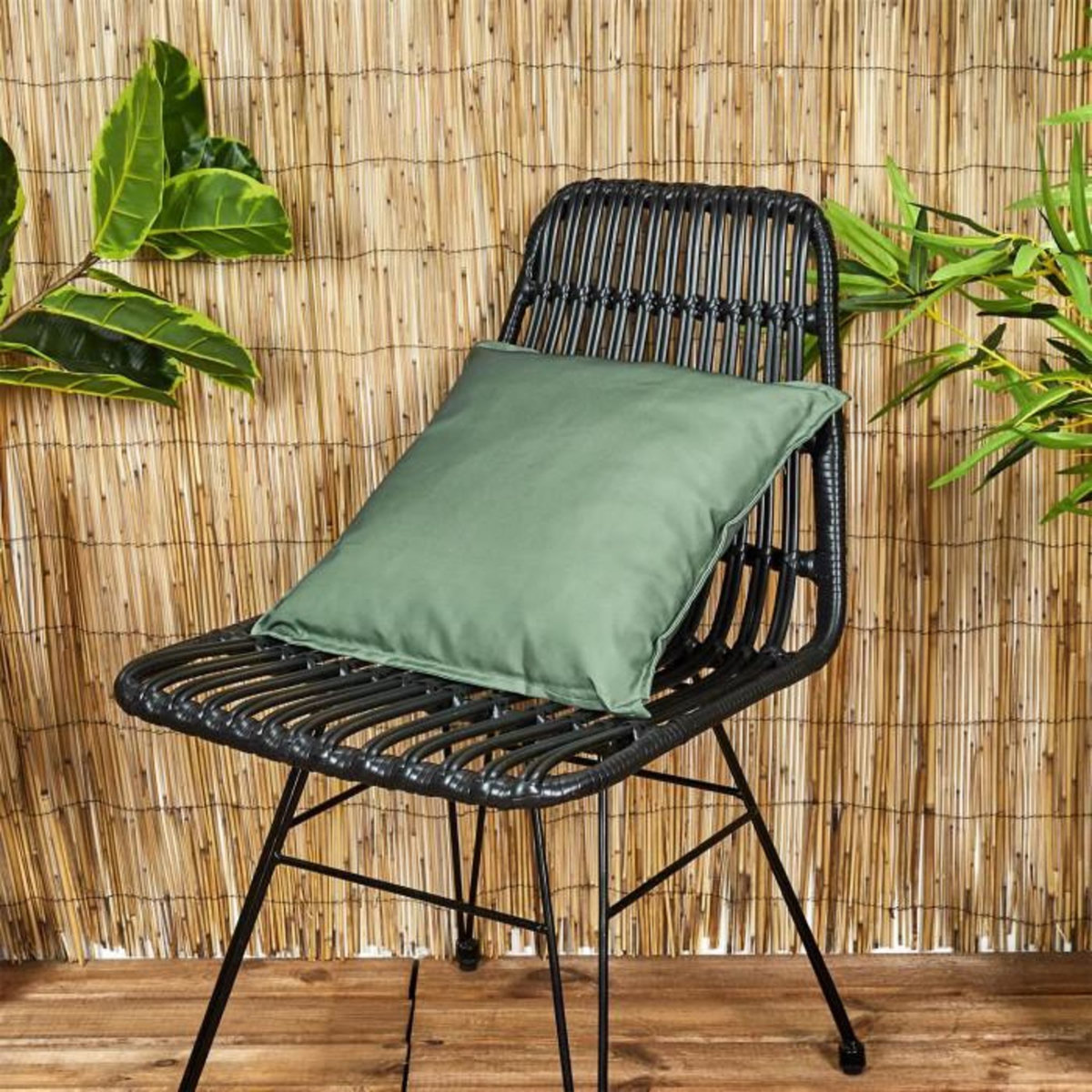 Paris Prix Coussin Déco  Jardina  40x40cm Vert Sauge