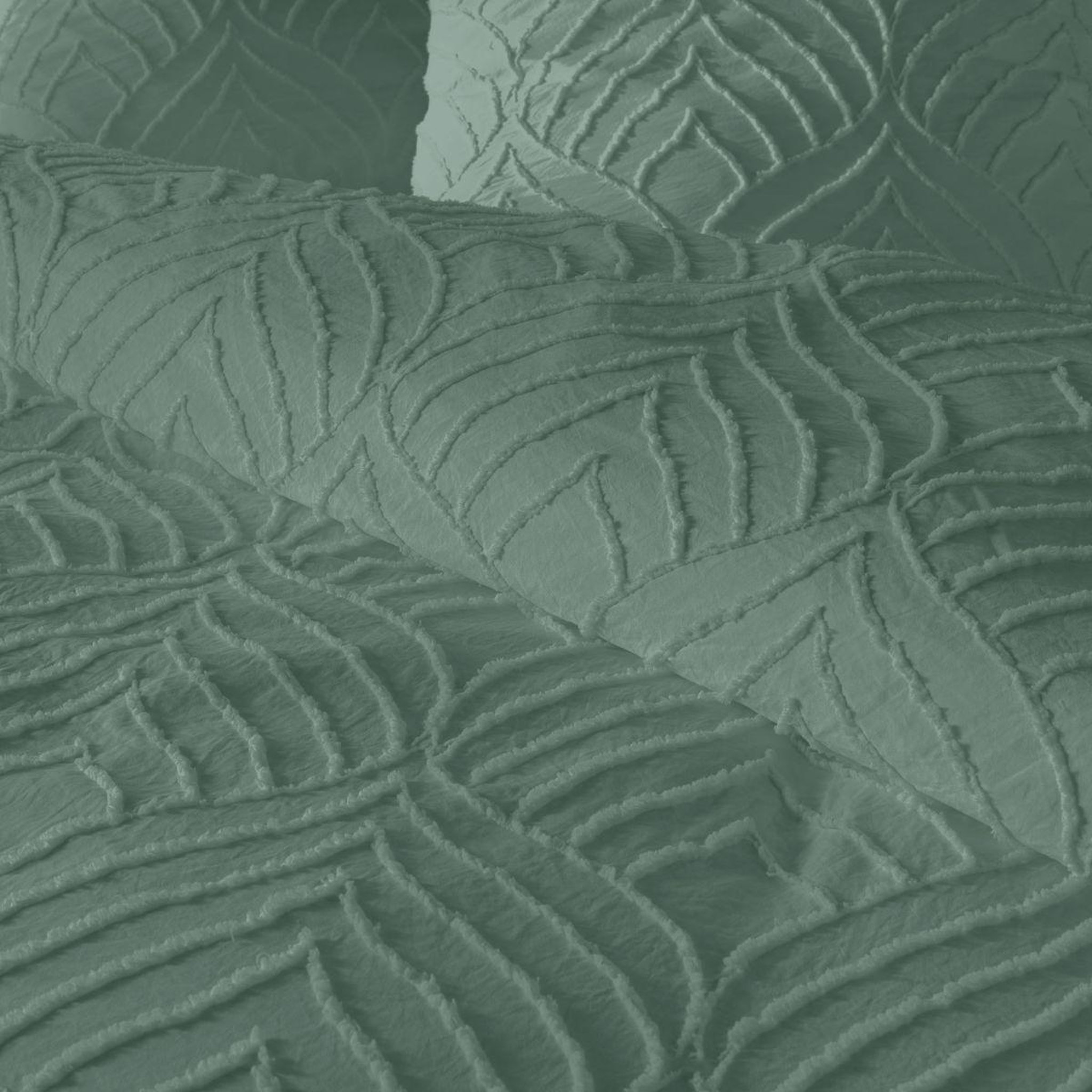 Voir la diapositive 4 : Douceur d'Intérieur Parure de lit 3 pièces  heltie  240x220cm vert cèdre