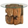 Voir la diapositive 2 : VIDAXL Table basse Bois flottant de teck massif 60 cm