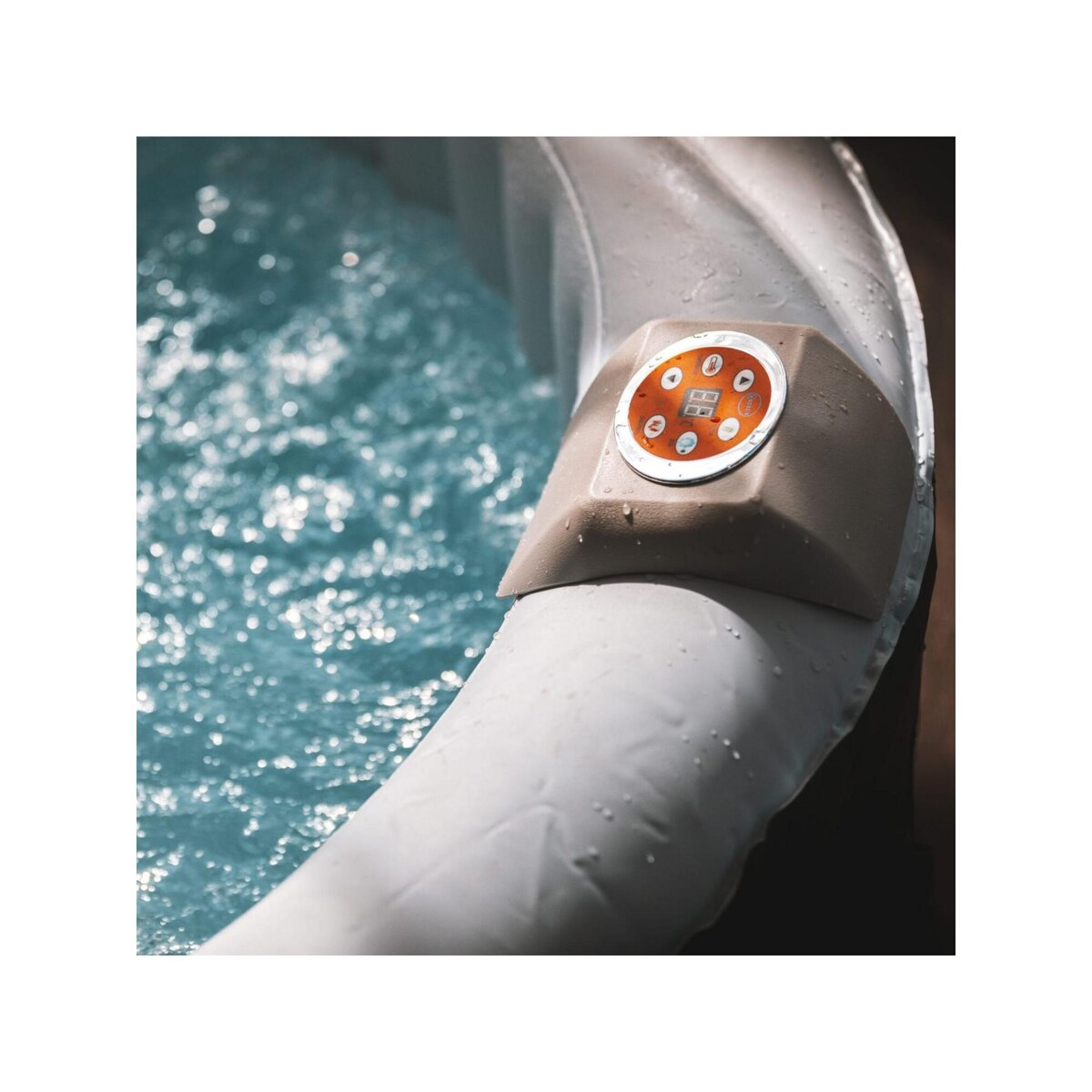 Ospazia Spa gonflable 4 places rond Ospazia - Diamètre : 185 cm - Filtre et bâche inclus