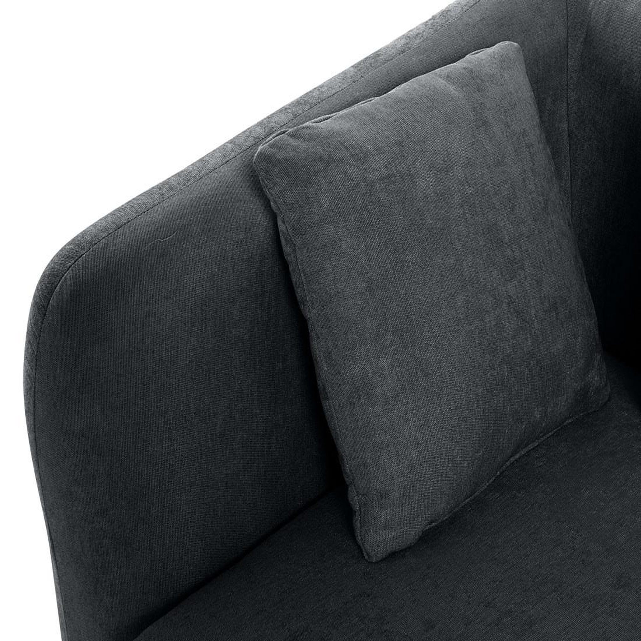 Voir la diapositive 5 : LISA DESIGN Ikare - module d'assise d'angle gauche - en tissu