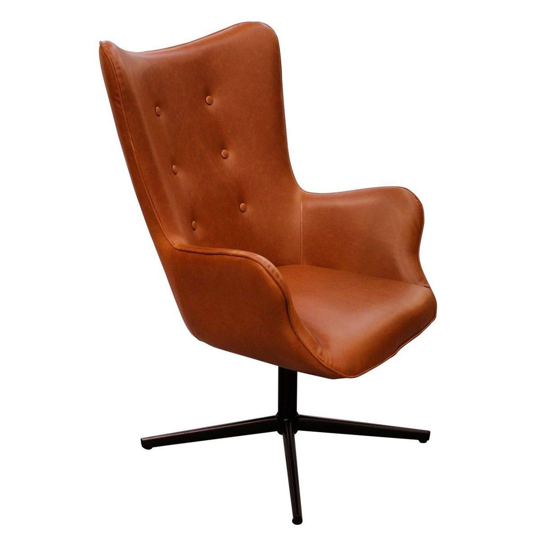 The Home Deco Factory Fauteuil pivotant design  helsinki  107cm marron