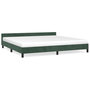 Voir la diapositive 2 : VIDAXL Cadre de lit sans matelas vert fonce 200x200 cm velours