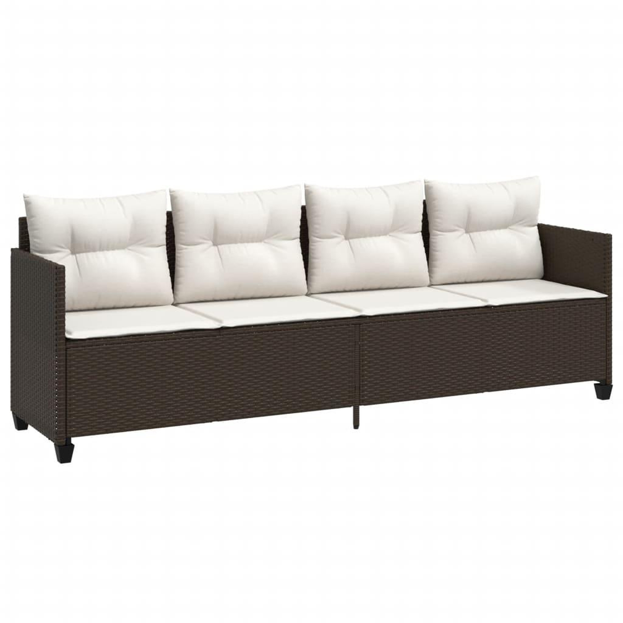 Voir la diapositive 3 : VIDAXL Salon de jardin avec coussins 5 pcs marron resine tressee
