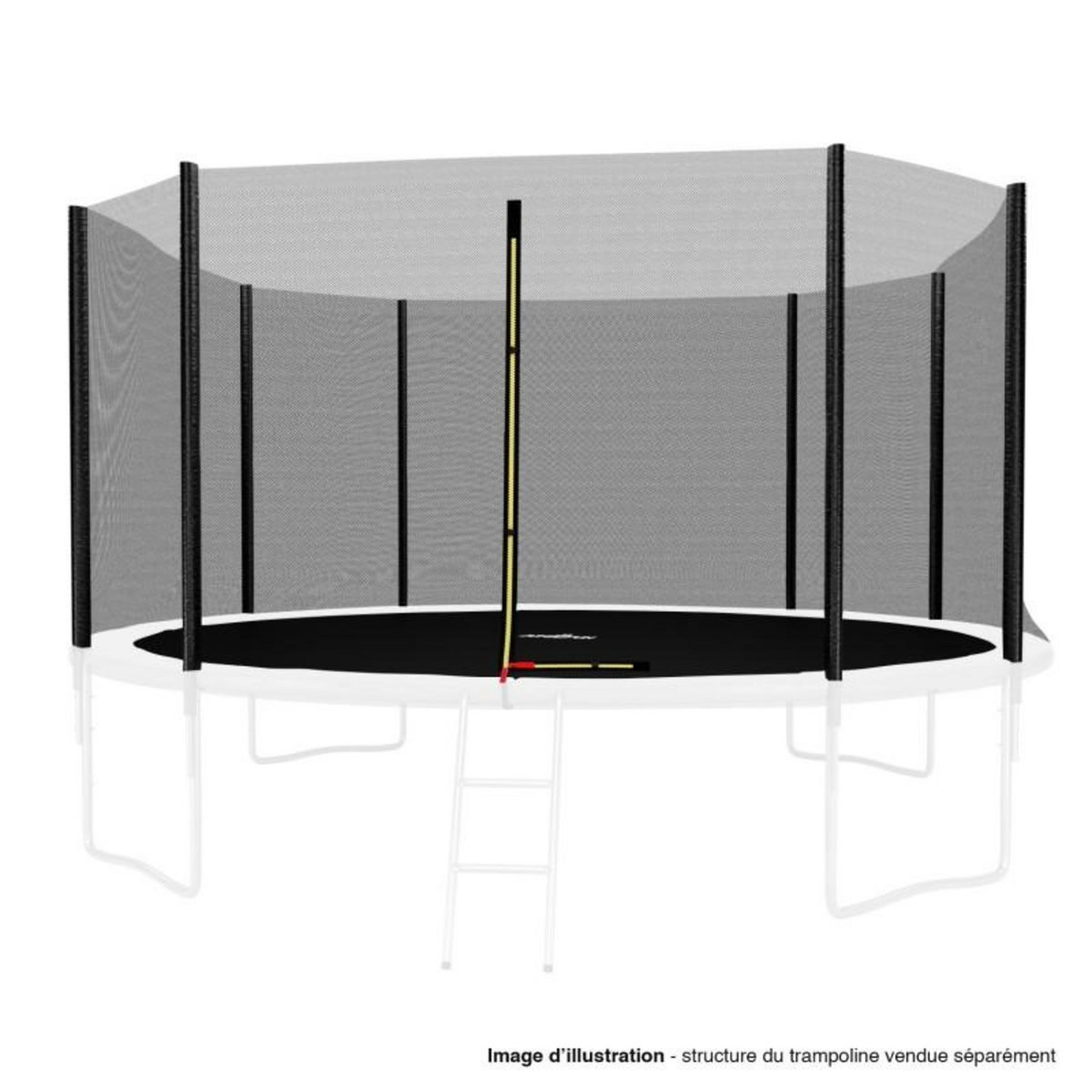 JUMP4FUN Filet de sécurité extérieur Universel pour trampoline ø 14Ft, 8 Perches