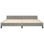 Voir la diapositive 5 : VIDAXL Cadre de lit sans matelas gris clair 200x200 cm velours