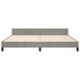 Voir la diapositive 5 : VIDAXL Cadre de lit sans matelas gris clair 200x200 cm velours