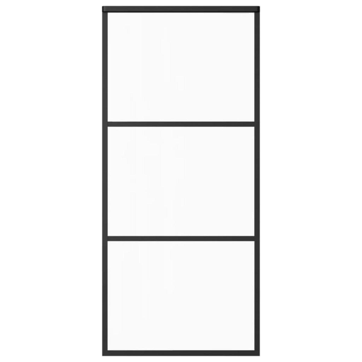 VIDAXL Porte coulissante et quincaillerie Verre et Aluminium 90x205 cm