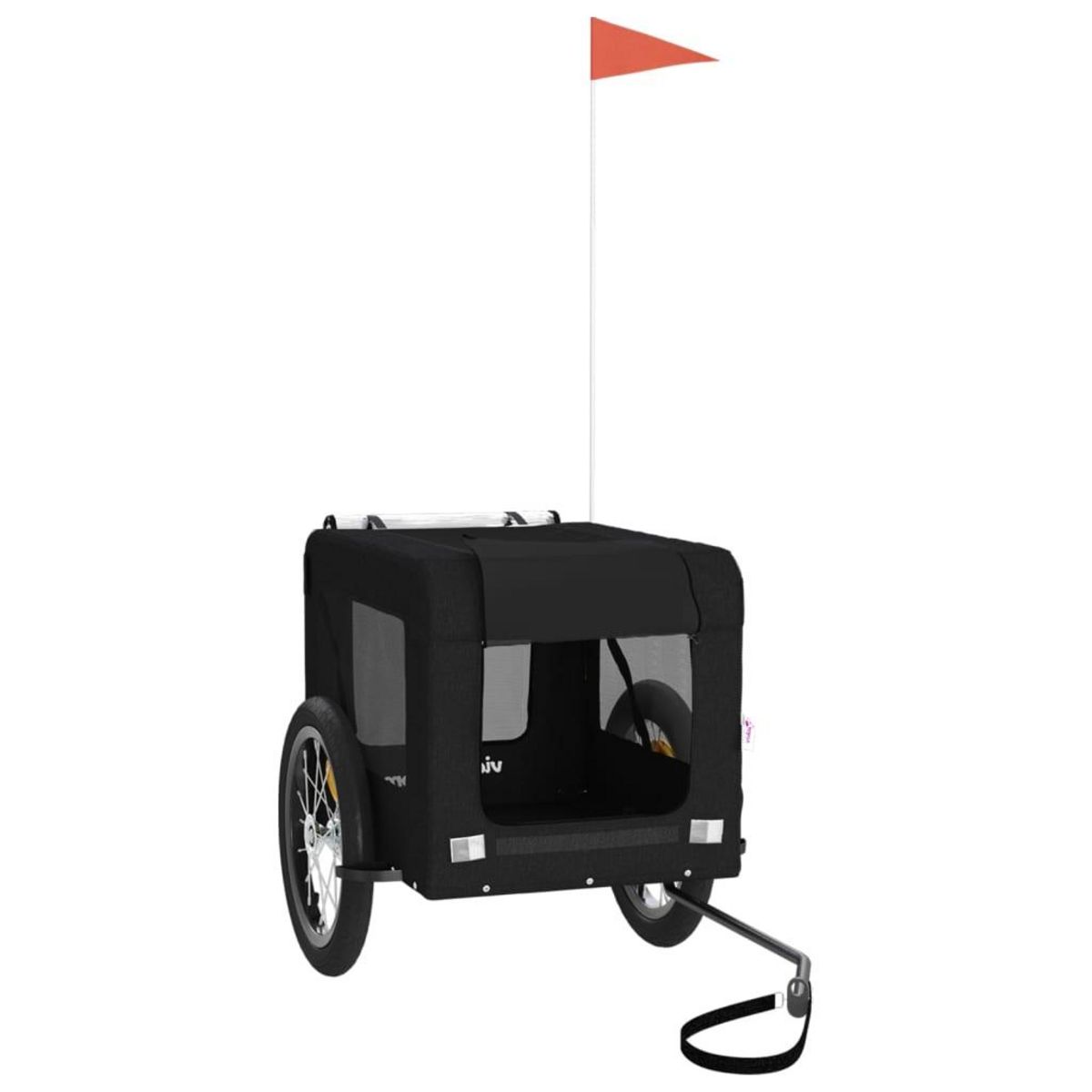 VIDAXL Remorque de velo pour animaux de compagnie noir
