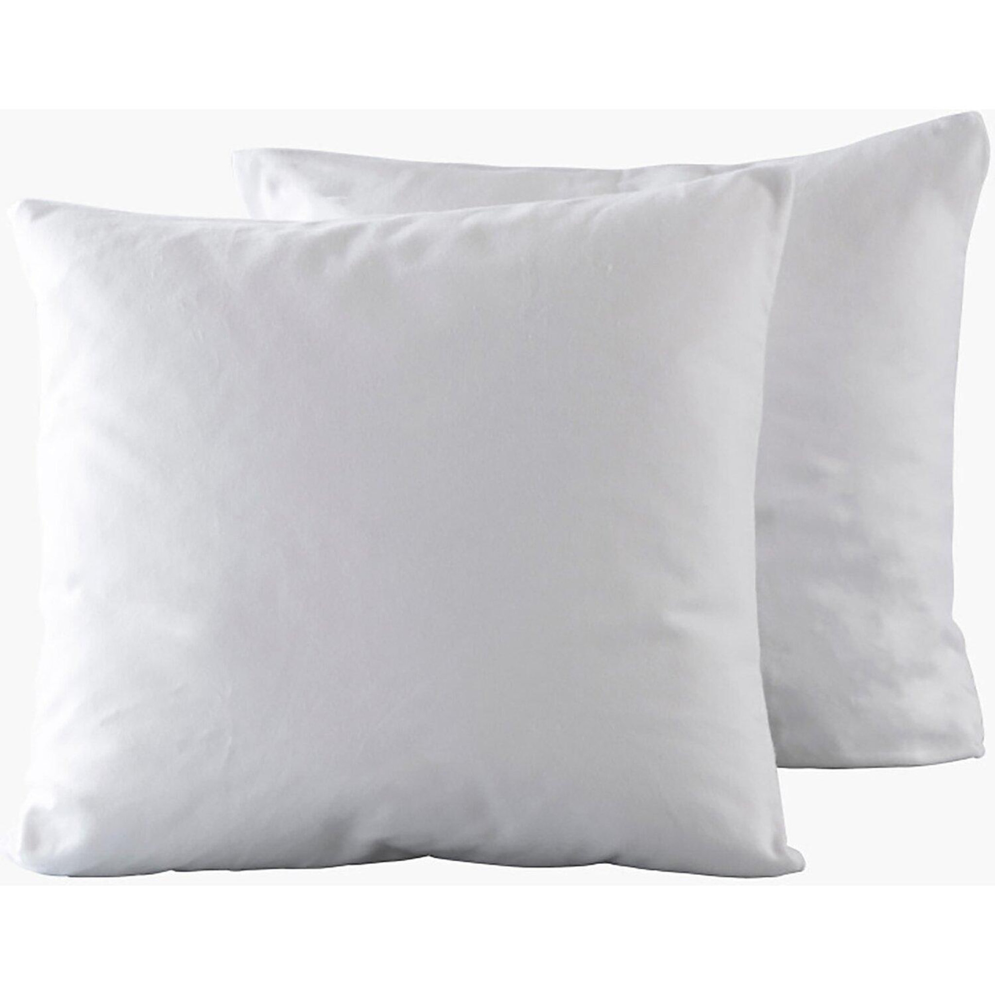 Voir la diapositive 2 : Home collection Lot de 2 proteges oreiller 65x65cm 100% polyester bouclette eponge et impermeable blanc