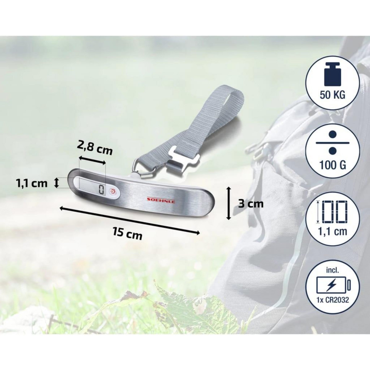 Soehnle Soehnle Balance numerique portable 50 kg Argente