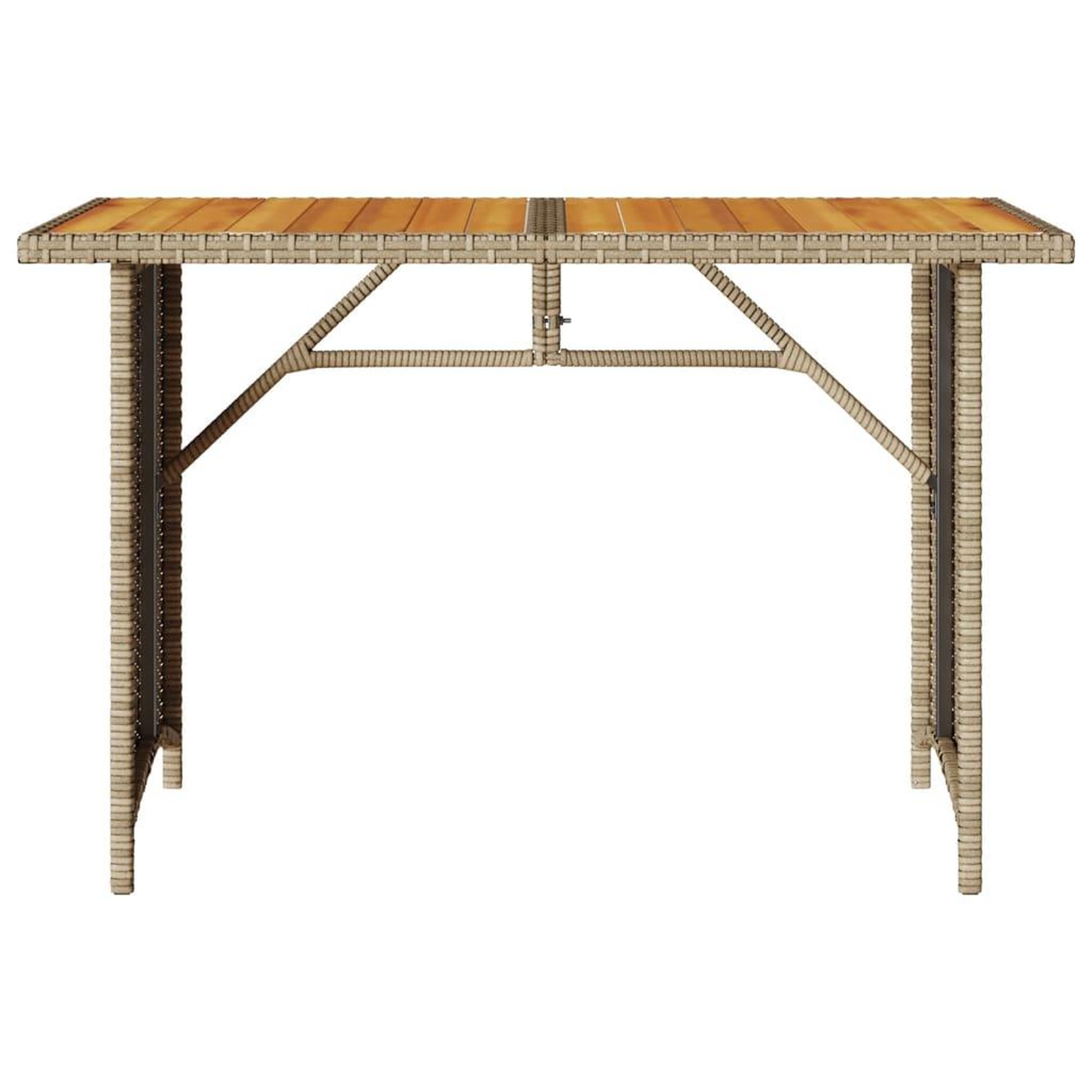 Voir la diapositive 4 : VIDAXL Table de jardin avec dessus en bois noir 110x68x70 cm rotin