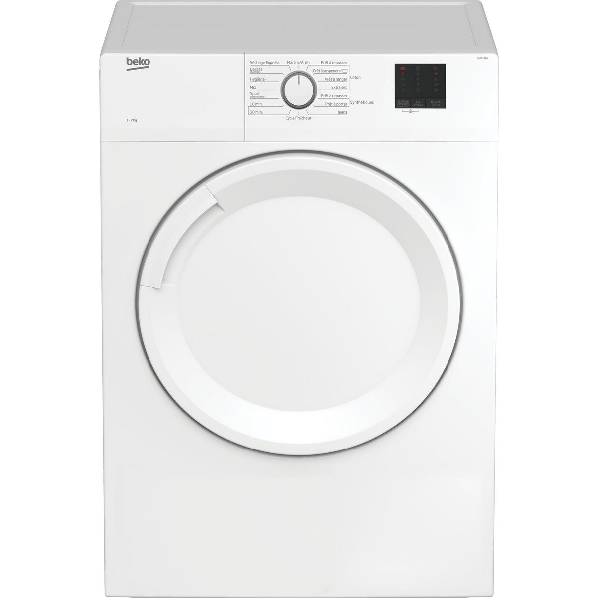 Beko Sèche-linge à évacuation 60cm 7kg c blanc - da7011pa