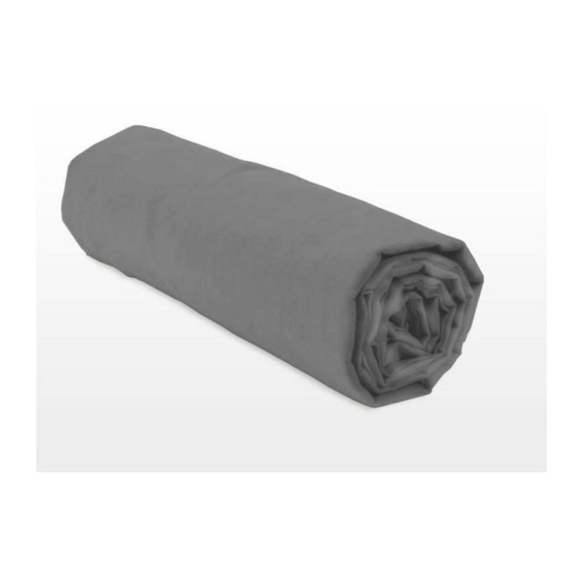HOME LINGE PASSION Drap housse - HOME LINGE PASSION - HP71774 - 180 x 200 cm + 30 cm bonnet - Microfibre - 82 g - Gris anthracite