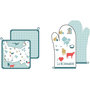 Voir la diapositive 1 : Les Ateliers du Linge Lot gant et manique 100% coton 185gsm cap normand