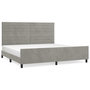 Voir la diapositive 2 : VIDAXL Cadre de lit sans matelas gris clair 200x200 cm velours