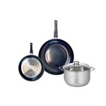 ELO Ensemble de 2 Poêles de cuisson 20 et 28 cm et 1 faitout 20 cm Elo Prima Brillant
