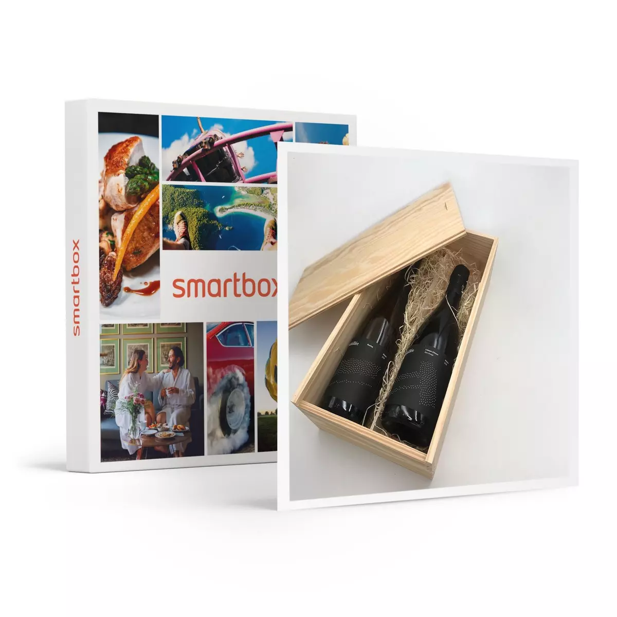 Smartbox Coffret de 2 bouteilles de vin biodynamique et naturel à domicile - Coffret Cadeau Gastronomie