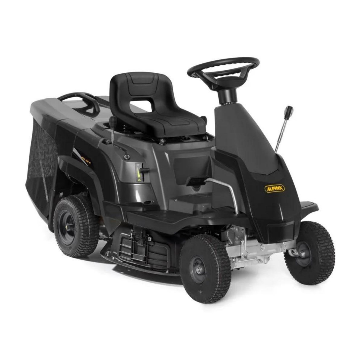 Alpina Tondeuse autoportée thermique de 224 cm³ - AT2 66 QA - 1500 m² - siège soutien lombaire - largeur coupe 66 cm - mulching inclus - noire