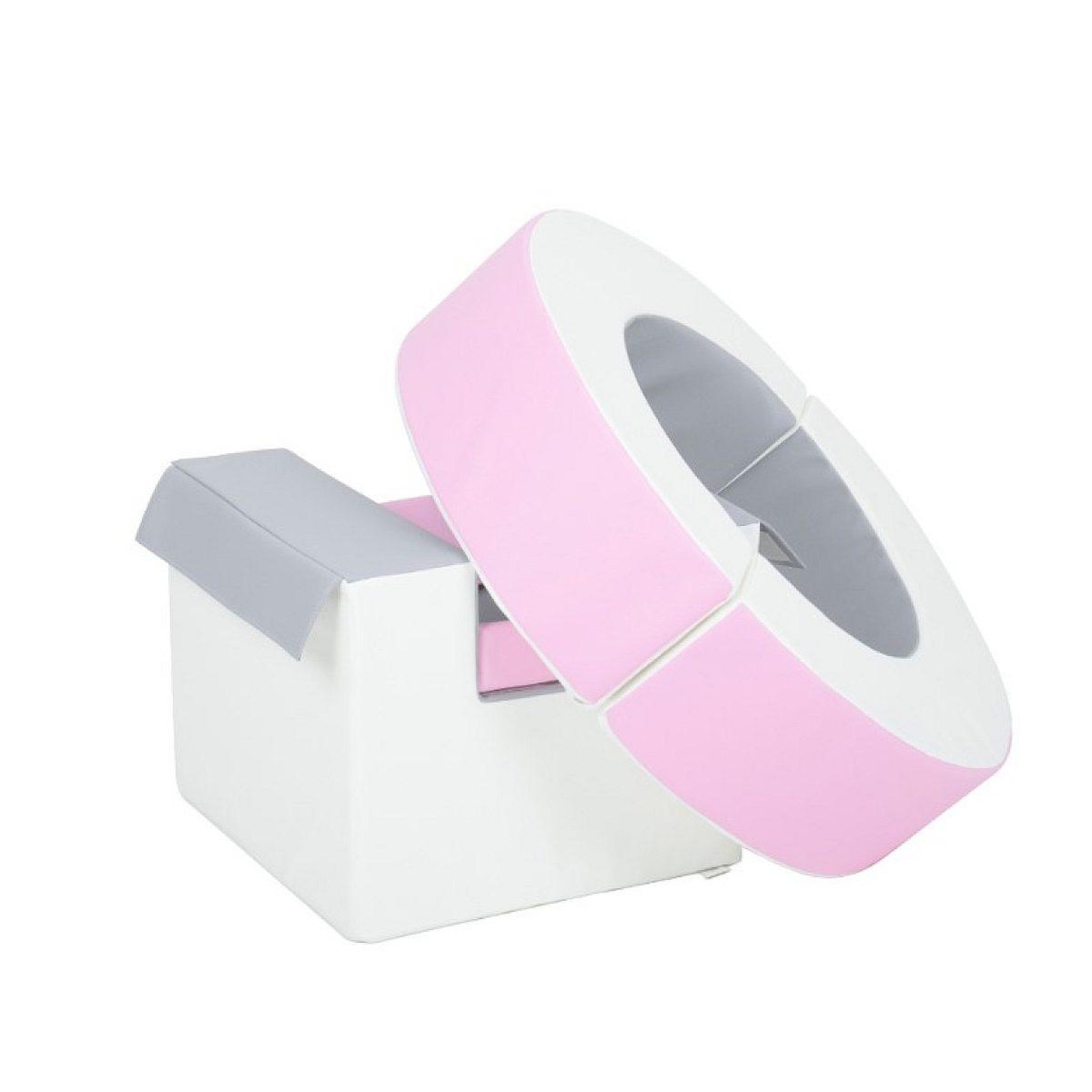 Voir la diapositive 2 : VELINDA Ensemble de cerceaux 3 blocs blanc rose gris
