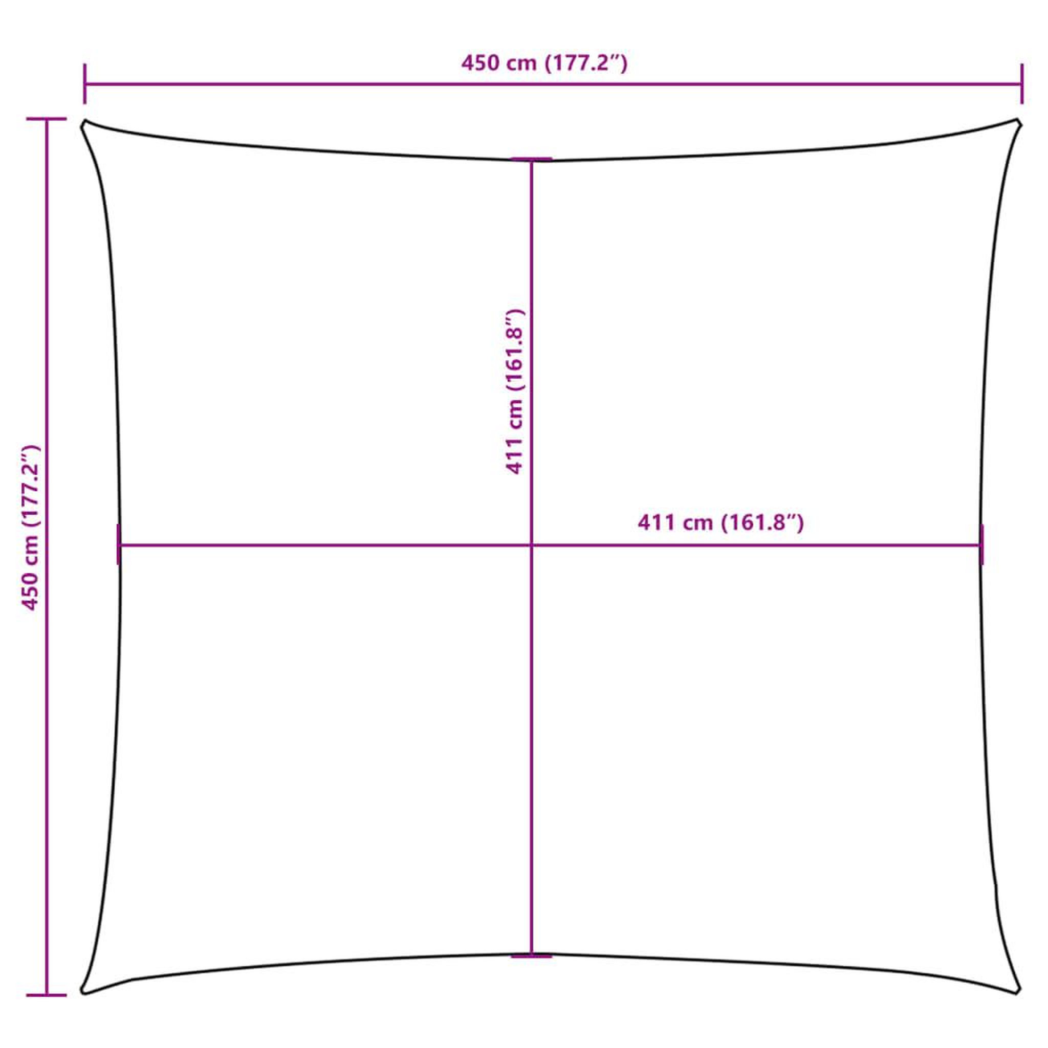 Voir la diapositive 6 : VIDAXL Parasol en tissu oxford carre 4,5x4,5 m anthracite