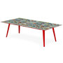 Voir la diapositive 2 : Paris Prix Table Basse 1 Cover  City  120cm Rouge