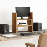 VIDAXL Organisateur de bureau réglable vieux bois bois d ingénierie