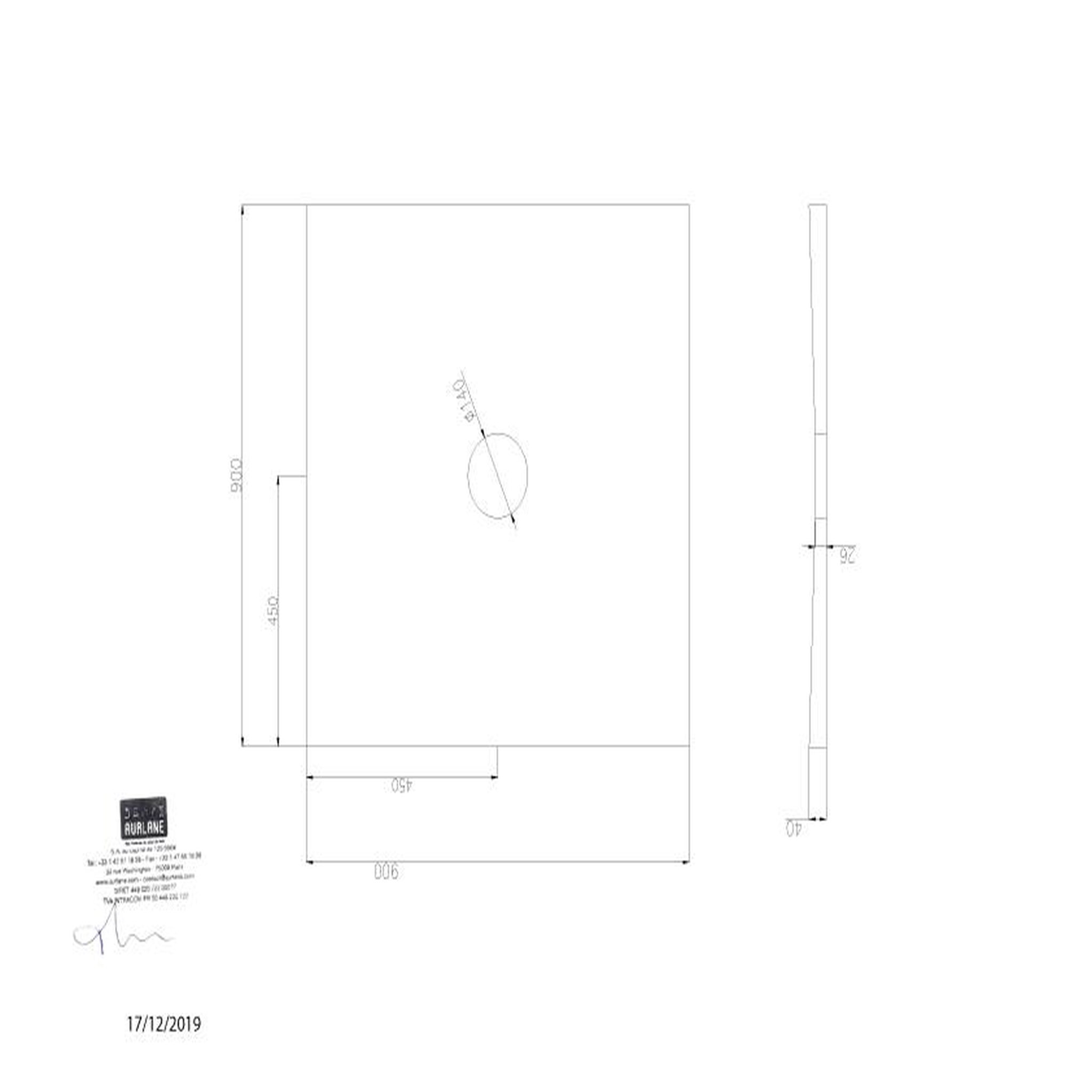 Voir la diapositive 4 : Aurlane Bac receveur de douche à carreler 90x90cm recoupable sur mesure RAINY 90 pour douche à l'italienne