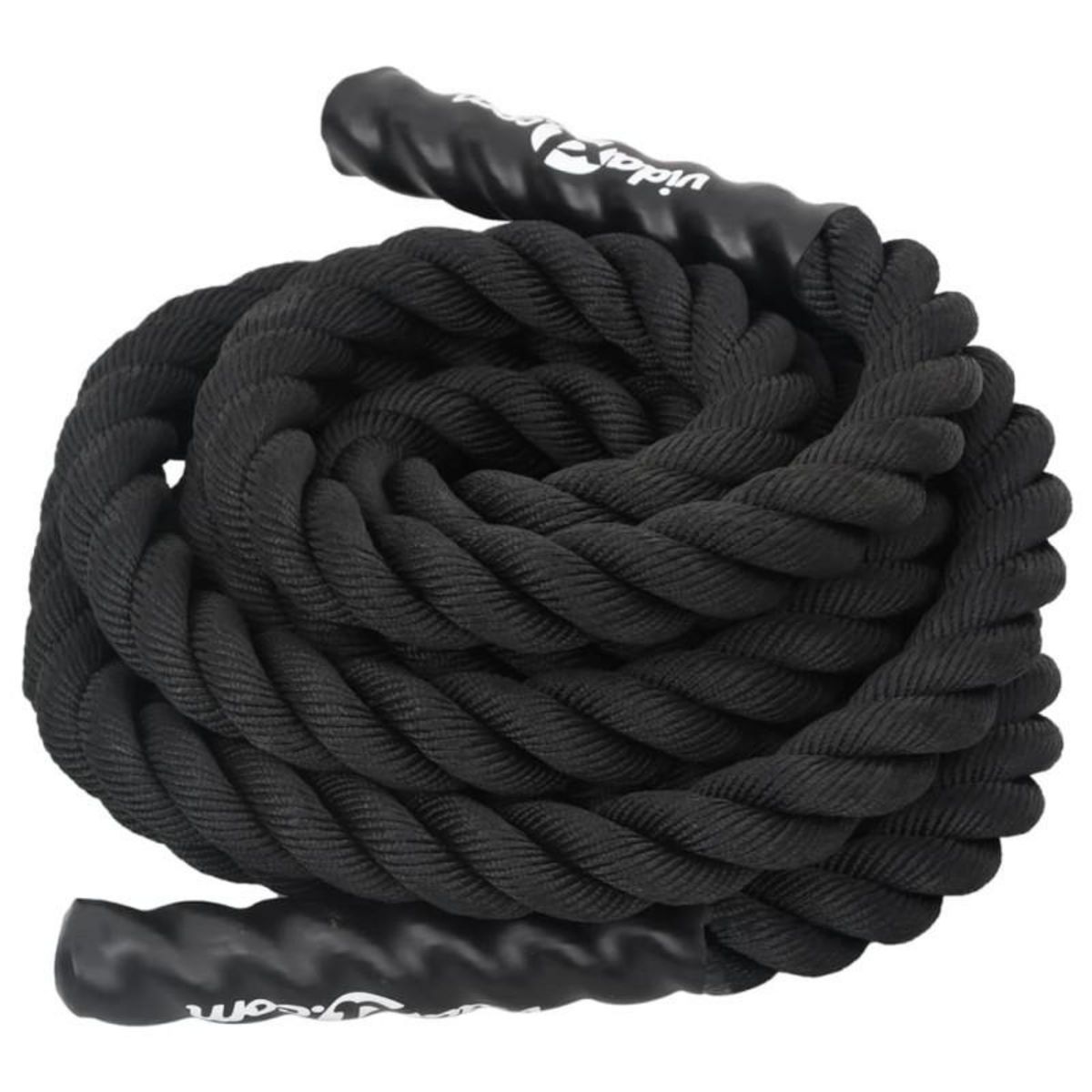 VIDAXL Corde de combat noir 6 m 4,5 kg polyester