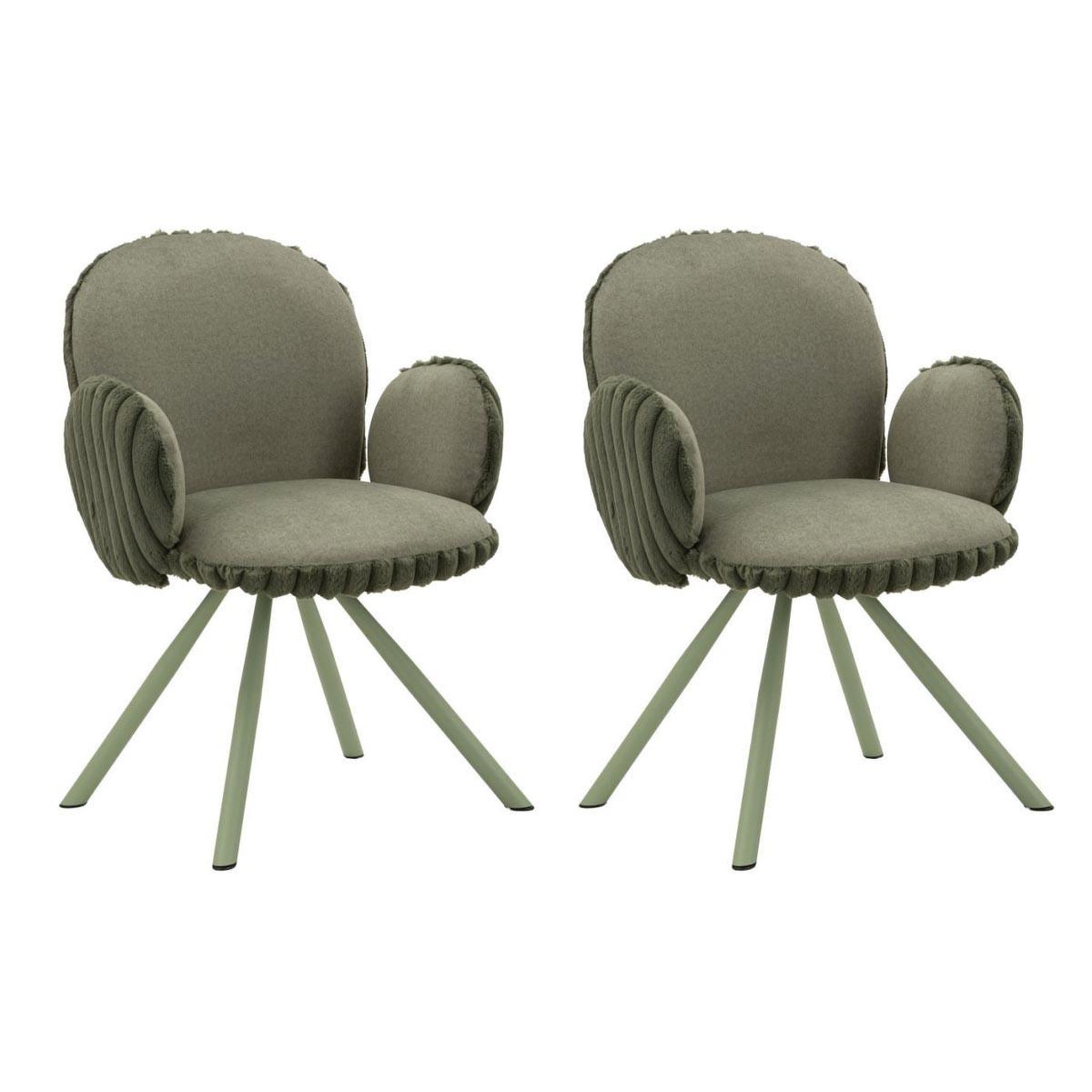 Paris Prix Lot de 2 chaises design  stoccolma  83cm vert