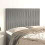 Voir la diapositive 1 : VIDAXL Tetes de lit 4 pcs Gris clair 72x5x78/88 cm Velours